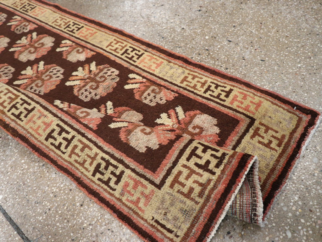 Vintage East Turkestan Khotan Runner, No.17909 - Gss