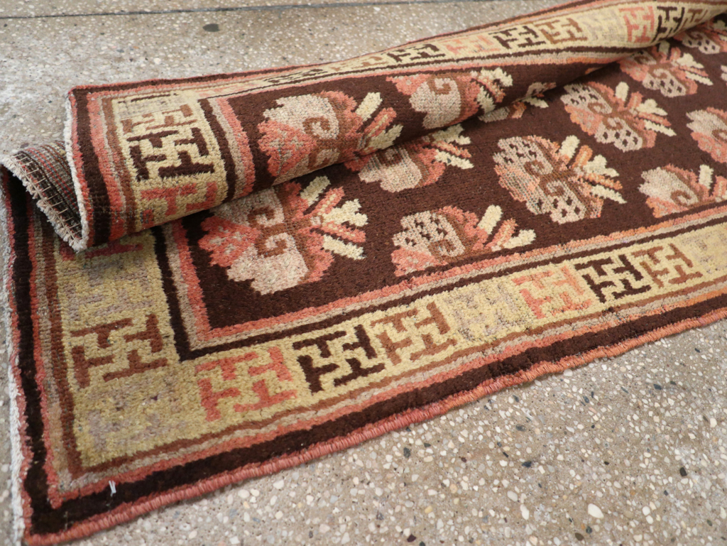 Vintage East Turkestan Khotan Runner, No.17909 - Gss