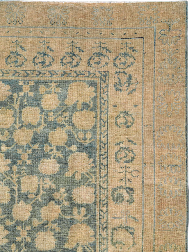 Antique East Turkestan Khotan Carpet, No.17926 - Gss