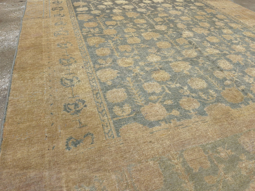 Antique East Turkestan Khotan Carpet, No.17926 - Gss