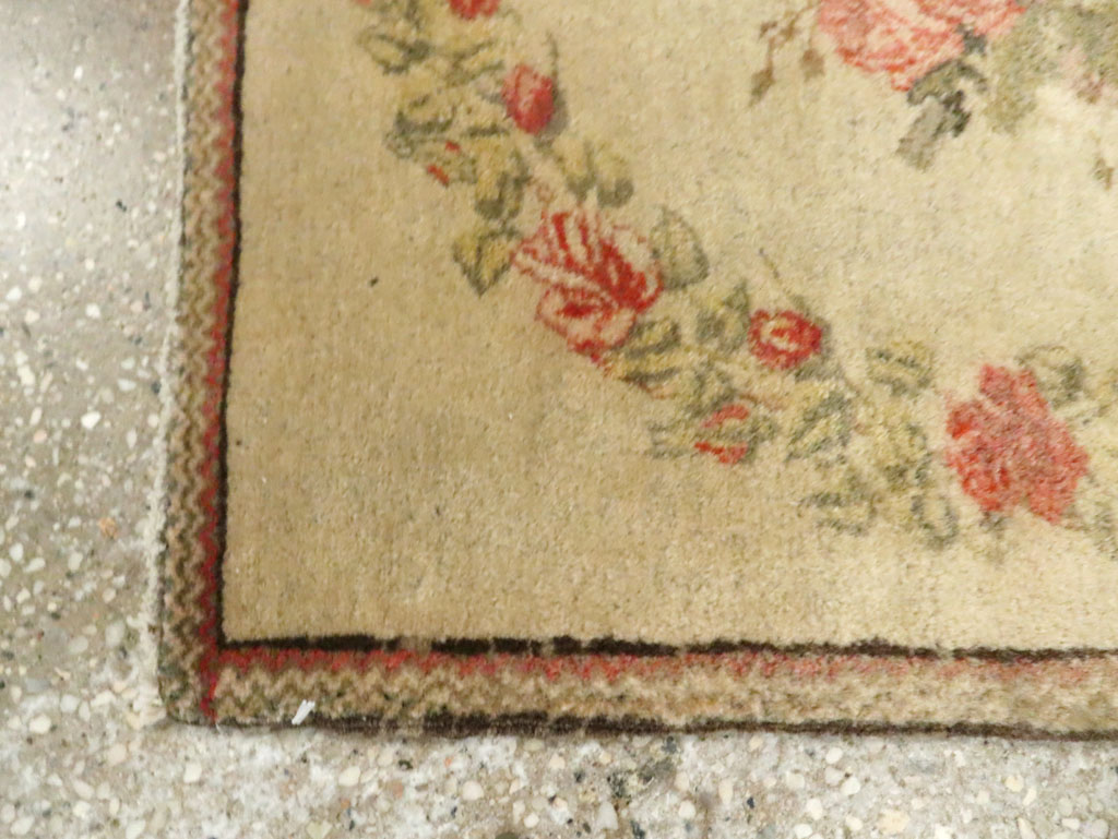 Antique Persian Kashan Throw Rug (Pair: 1 of 2), No.17930 - Gss