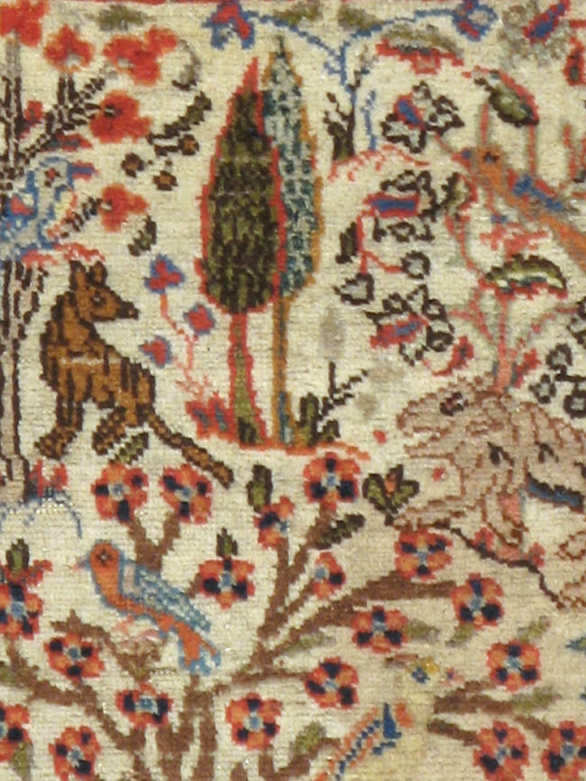 Vintage Persian Tabriz Pictorial Rug, No.17953 - Gss