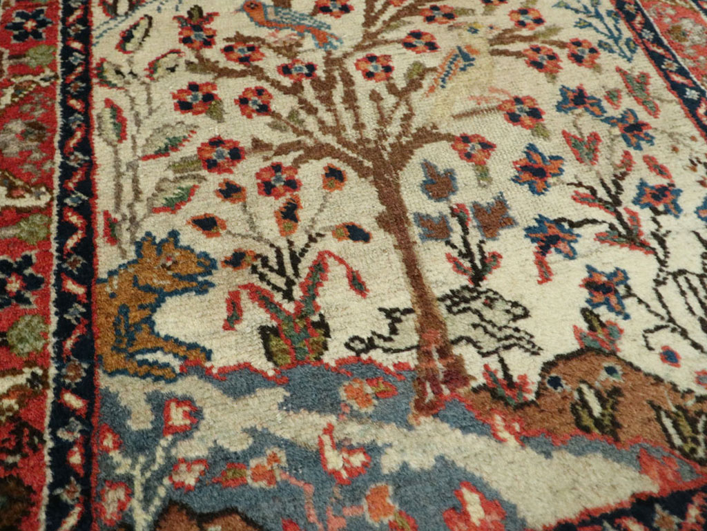 Vintage Persian Tabriz Pictorial Rug, No.17953 - Gss