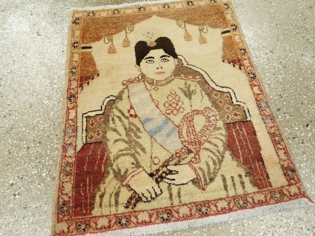 Antique Persian Tabriz Pictorial Rug (Pair: 1 of 2), No.17956 - Gss