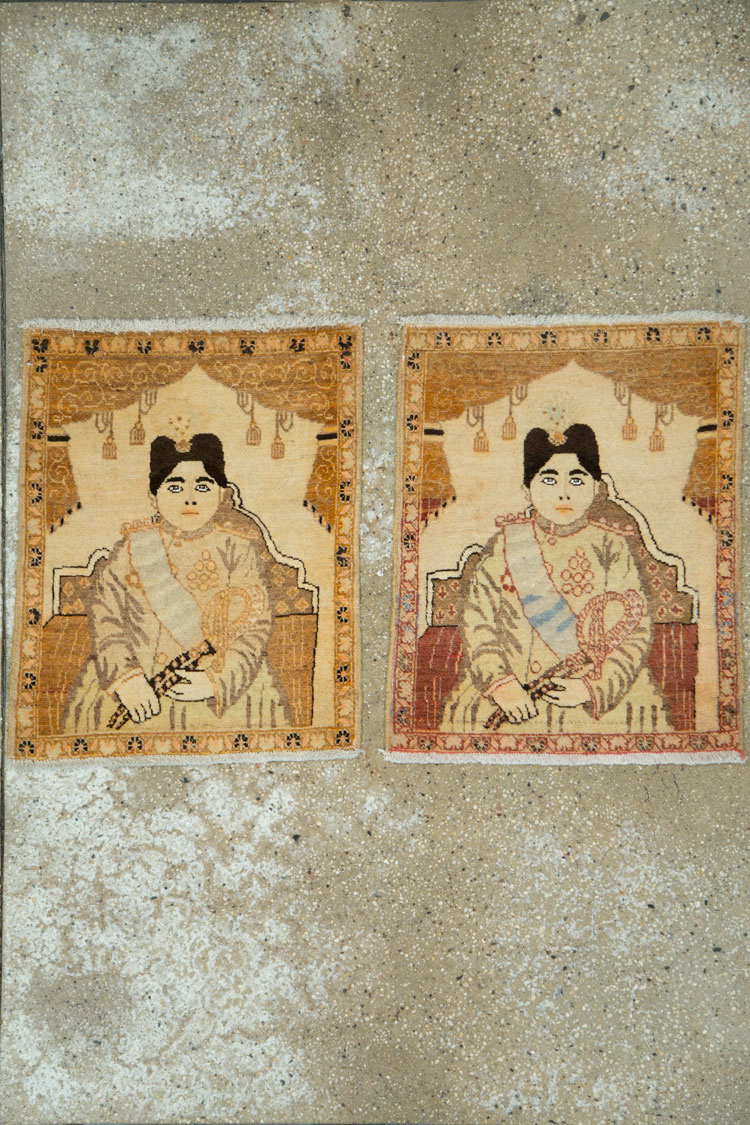 Antique Persian Tabriz Pictorial Rug (Pair: 1 of 2), No.17956 - Gss