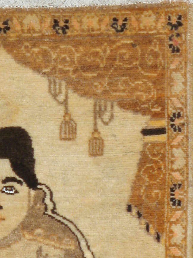 Antique Persian Tabriz Pictorial Rug (Pair: 2 of 2), No.17957 - Gss