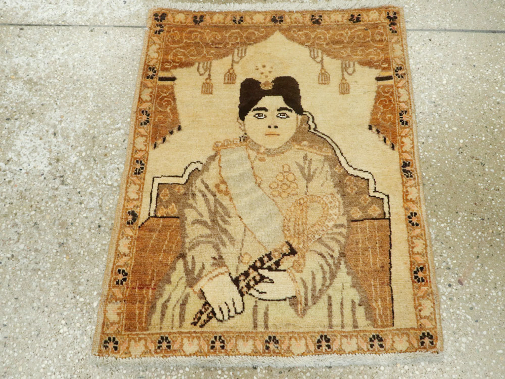 Antique Persian Tabriz Pictorial Rug (Pair: 2 of 2), No.17957 - Gss