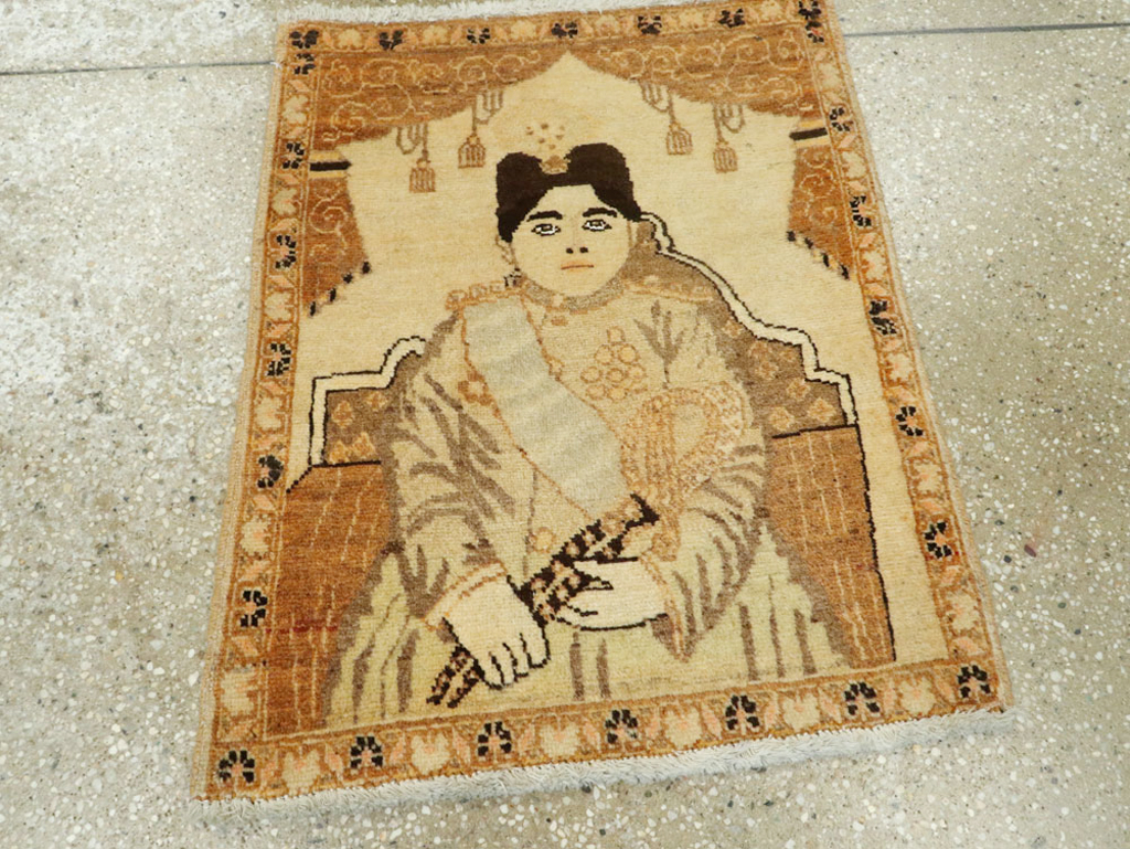 Antique Persian Tabriz Pictorial Rug (Pair: 2 of 2), No.17957 - Gss