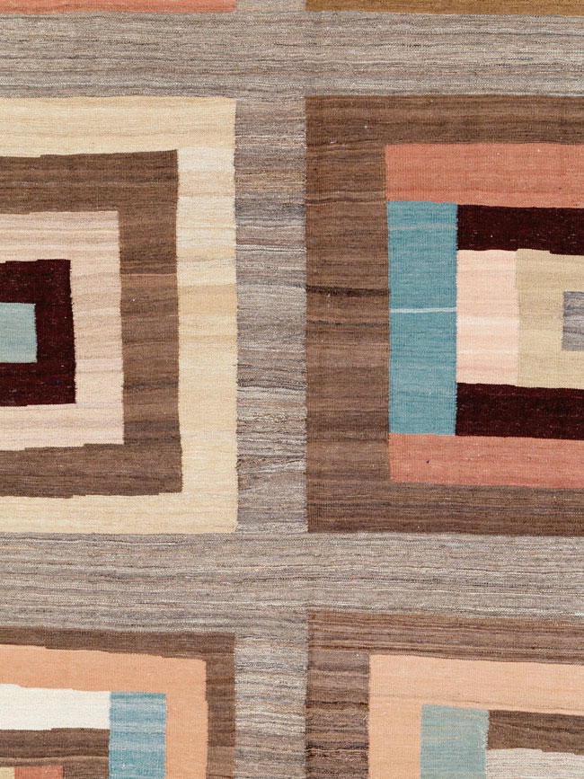 Modern Persian Flatweave Room Size Carpet, No.17967 - Gss