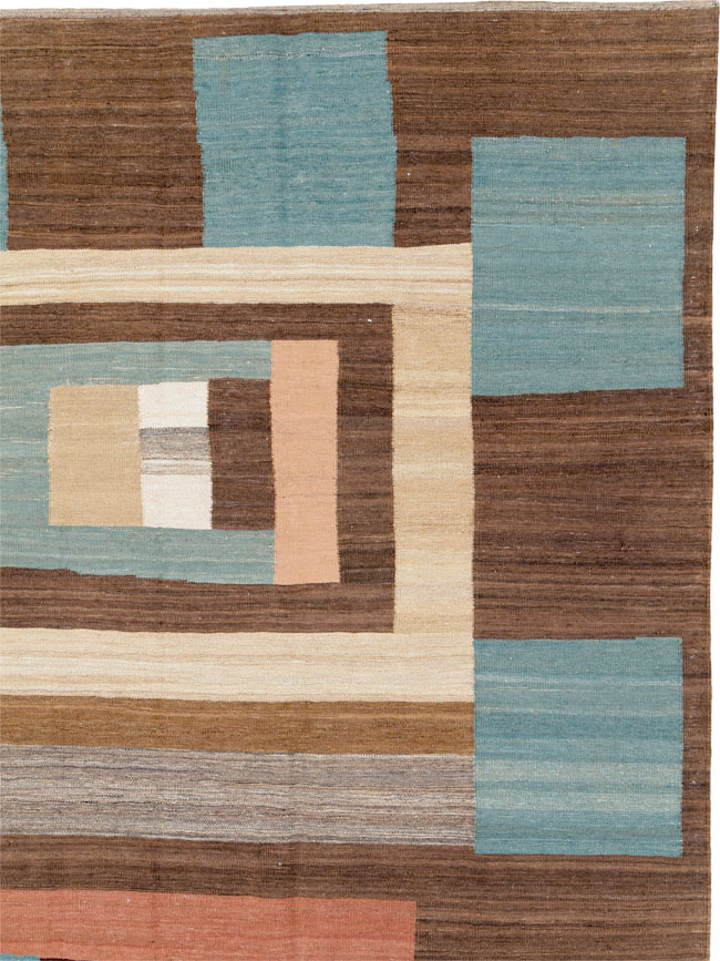 Modern Persian Flatweave Room Size Carpet, No.17967 - Gss