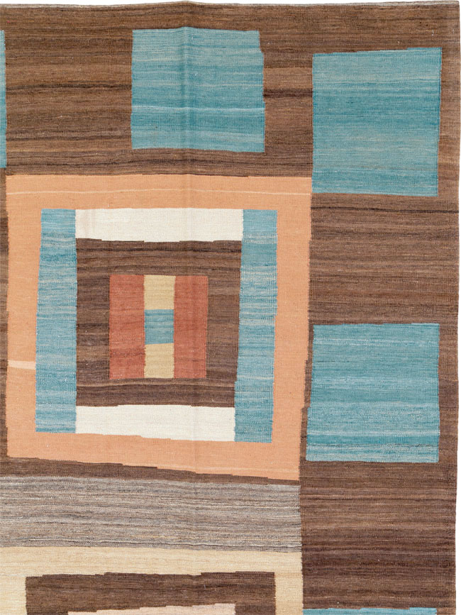 Modern Persian Flatweave Room Size Carpet, No.17967 - Gss