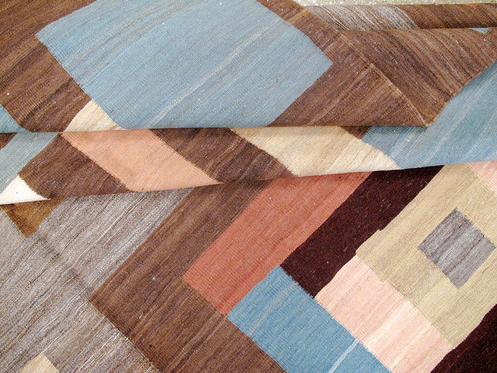 Modern Persian Flatweave Room Size Carpet, No.17967 - Gss