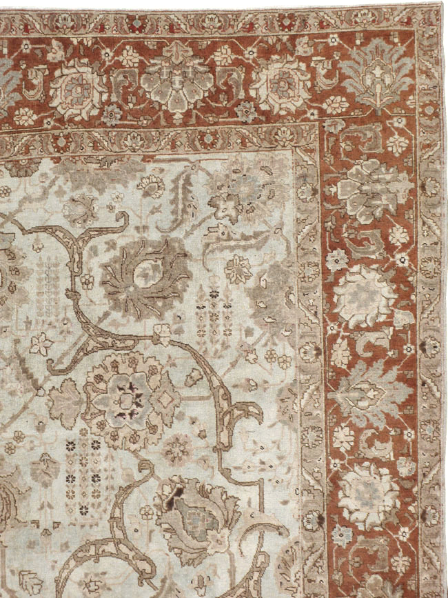 Antique Persian Tabriz Carpet, No.17986 - Gss