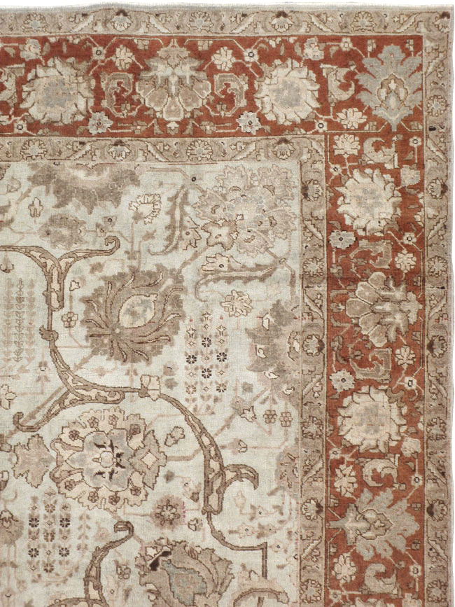 Antique Persian Tabriz Carpet, No.17986 - Gss