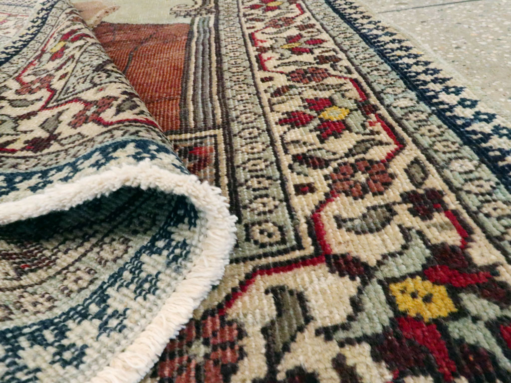 Antique Persian Tabriz Pictorial Rug, No.18006 - Gss