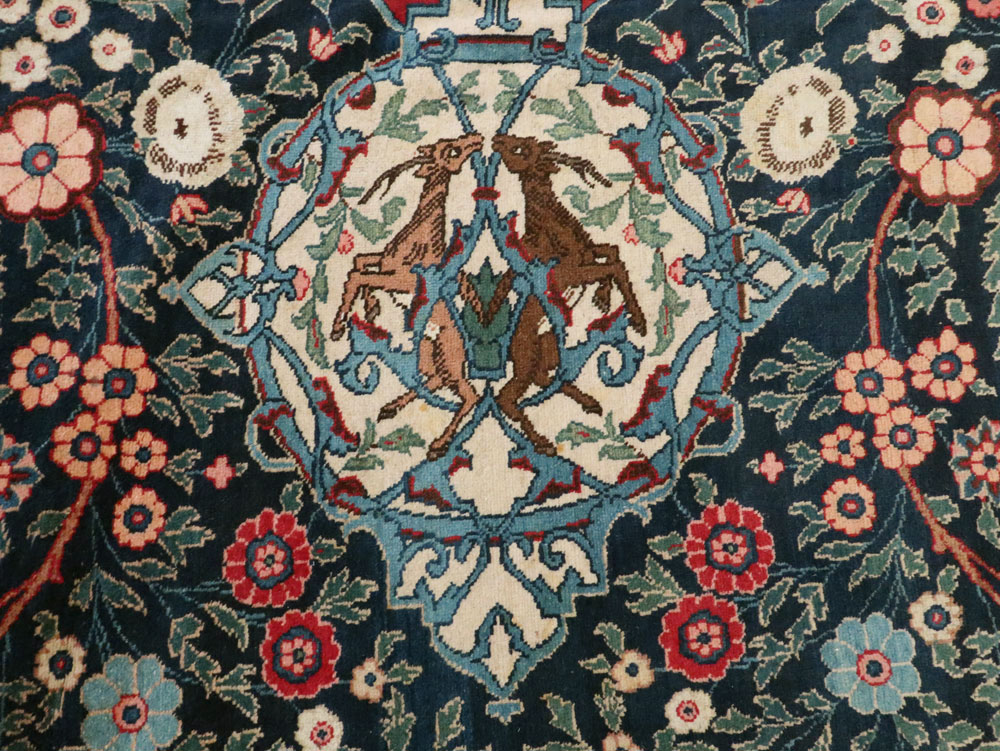 Antique Persian Mashad Pictorial Carpet, No.18016 - Gss