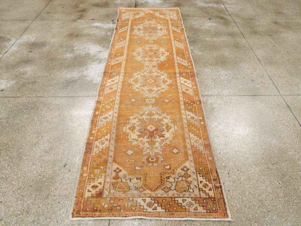 Antique Turkish Oushak Runner, No.18037 - Gss