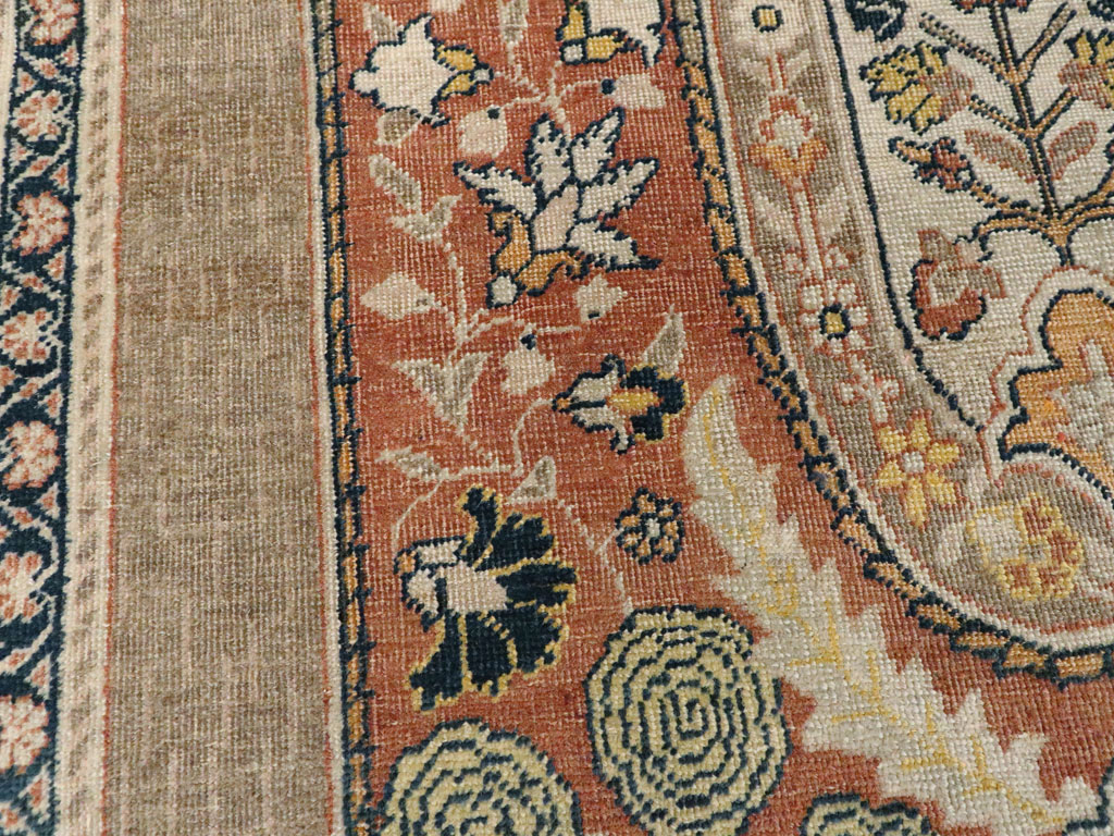 Antique Persian Tabriz Hagi Jalili Rug, No.18060 - Gss