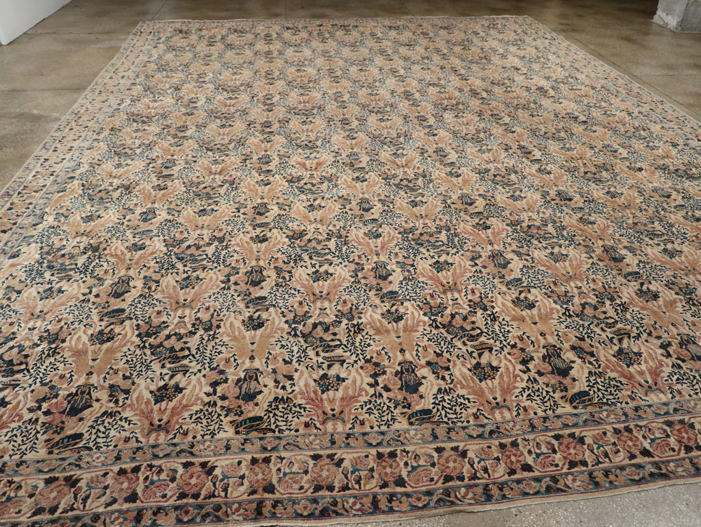 Antique Persian Lavar Kerman Carpet, No.18137 - Gss