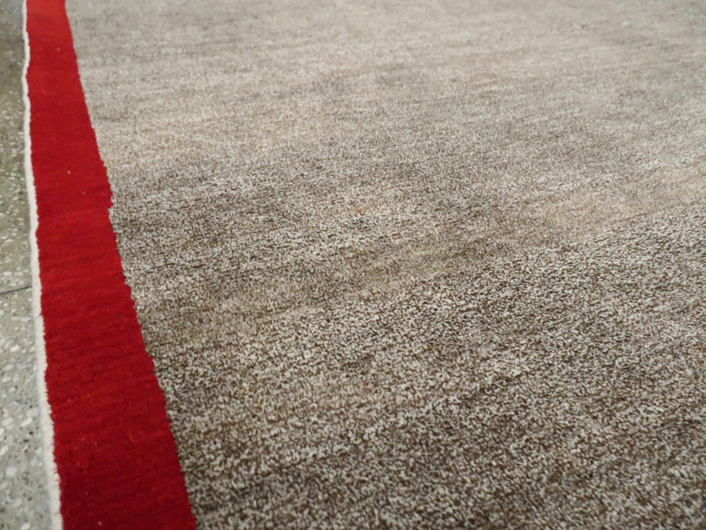 Art Deco Inspired Vintage Persian Mashad Room Size Carpet, No.18142 - Gss