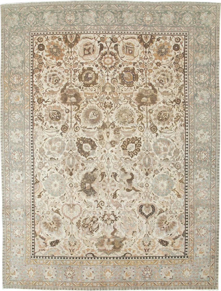 Vintage Persian Tabriz Carpet, No.18159 - Gss