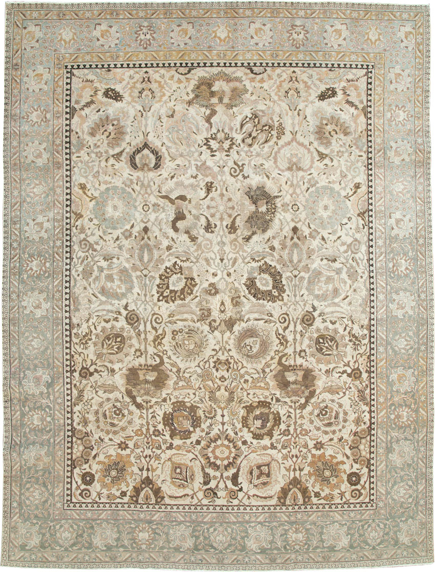 Vintage Persian Tabriz Carpet, No.18159 - Gss