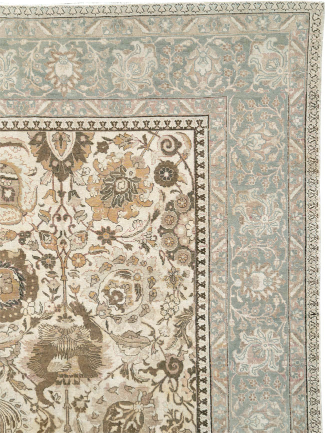 Vintage Persian Tabriz Carpet, No.18159 - Gss