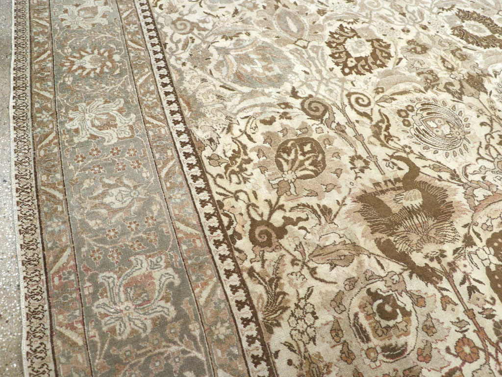 Vintage Persian Tabriz Carpet, No.18159 - Gss