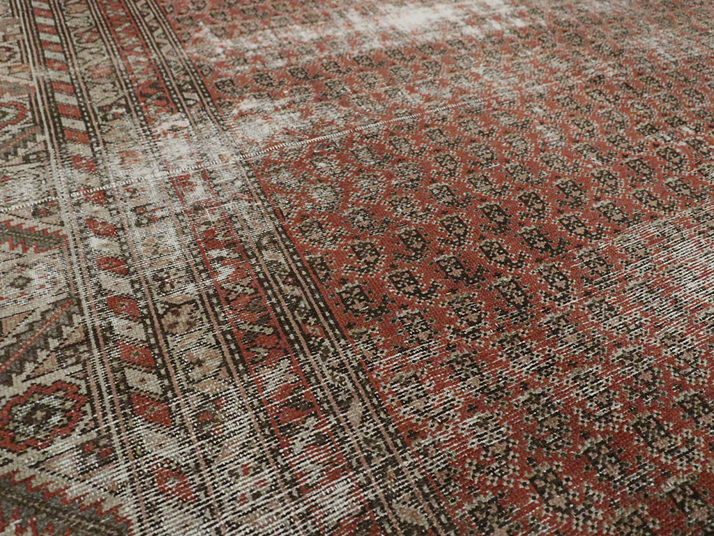 Antique Persian Malayer Distressed Carpet, No.18163 - Gss