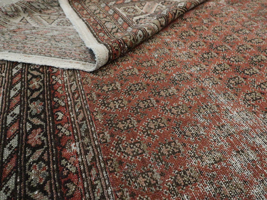 Antique Persian Malayer Distressed Carpet, No.18163 - Gss