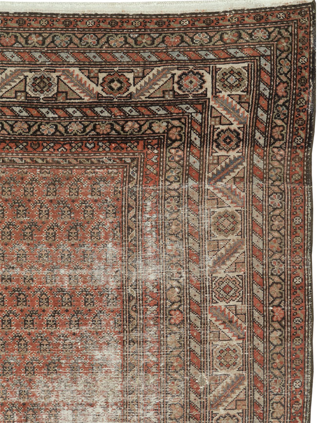 Antique Persian Malayer Distressed Carpet, No.18163 - Gss