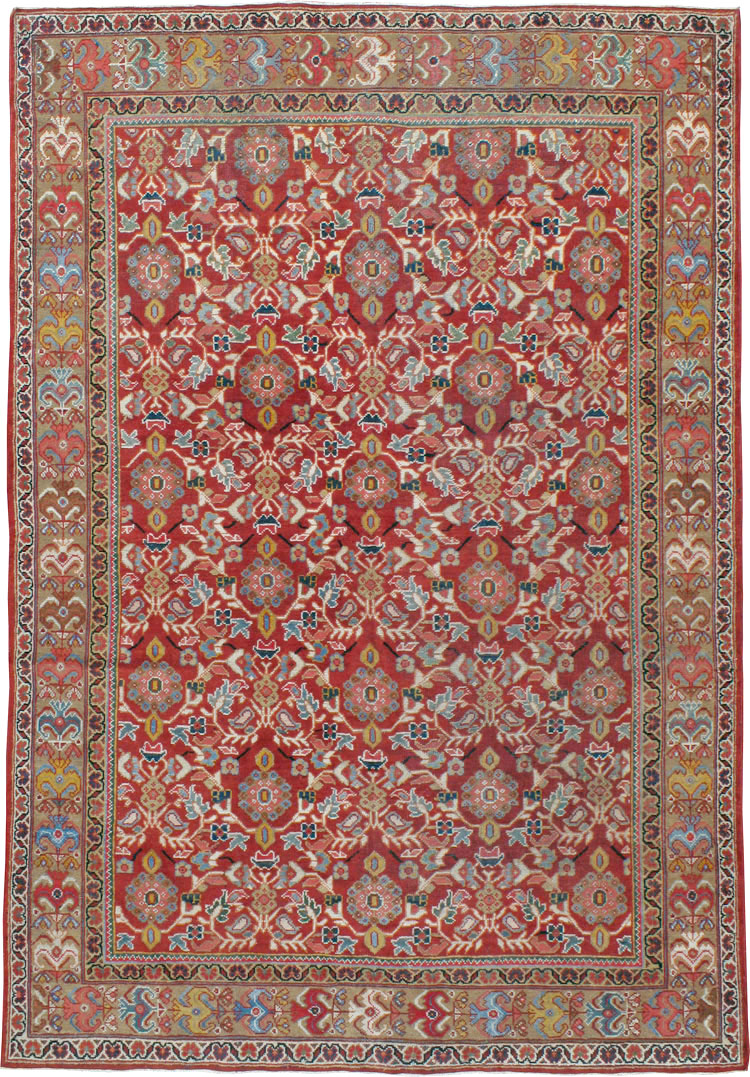 Vintage Persian Mahal Accent Carpet, No.18178 - Gss