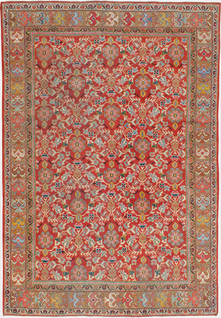 Vintage Persian Mahal Accent Carpet, No.18178 - Gss