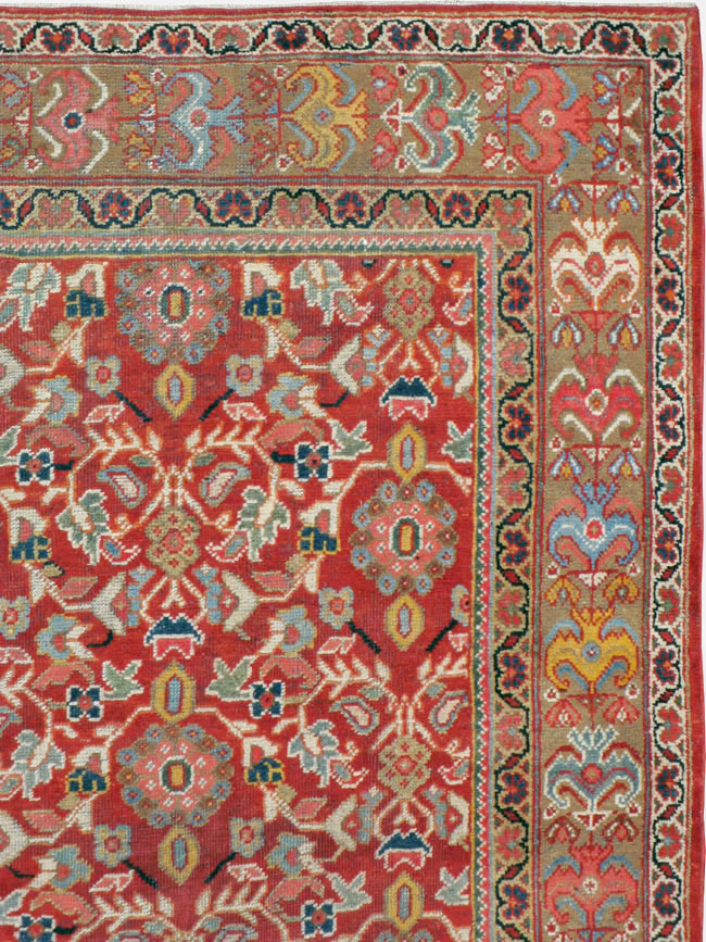 Vintage Persian Mahal Accent Carpet, No.18178 - Gss