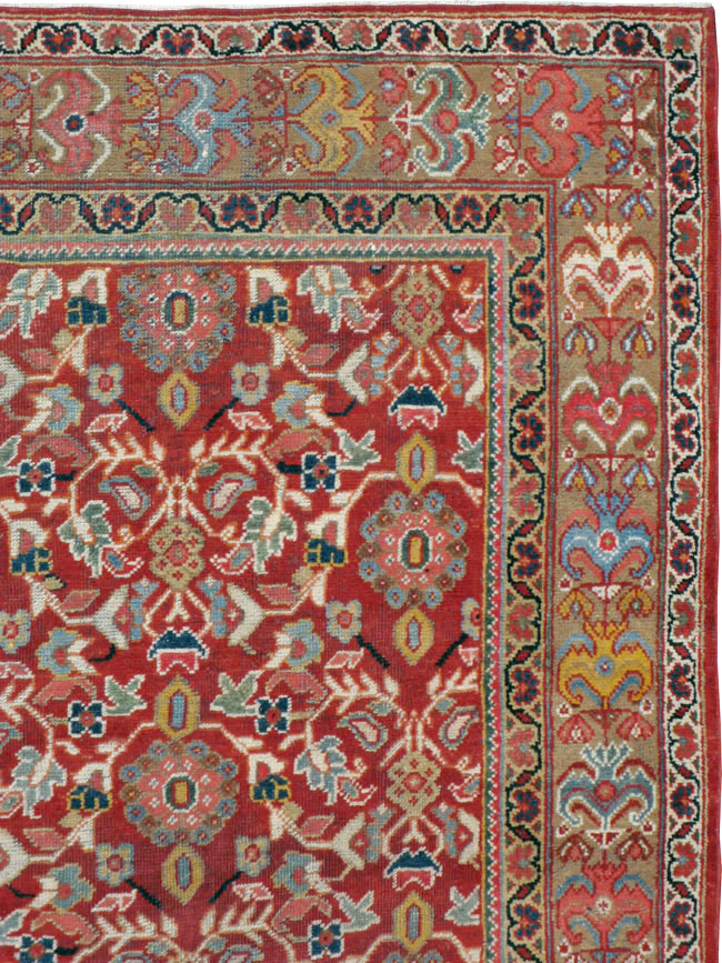 Vintage Persian Mahal Accent Carpet, No.18178 - Gss
