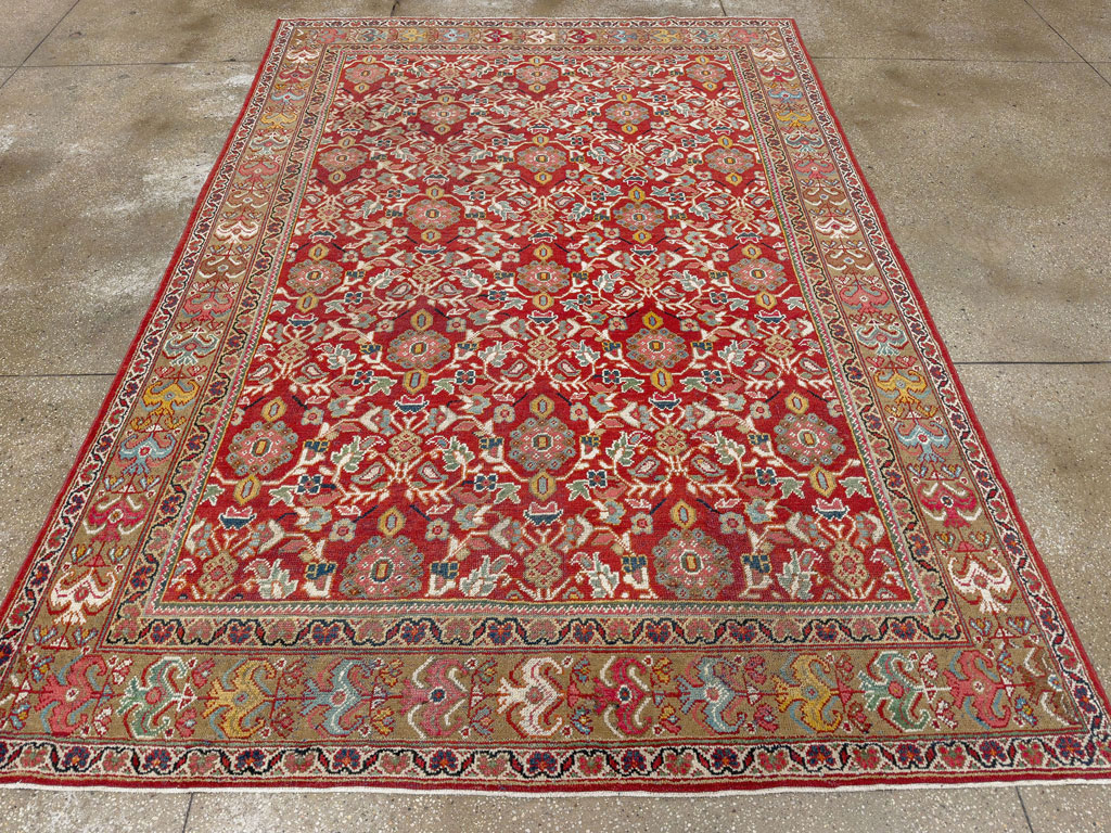 Vintage Persian Mahal Accent Carpet, No.18178 - Gss