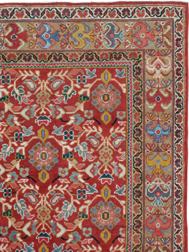 Vintage Persian Mahal Accent Carpet, No.18178 - Gss