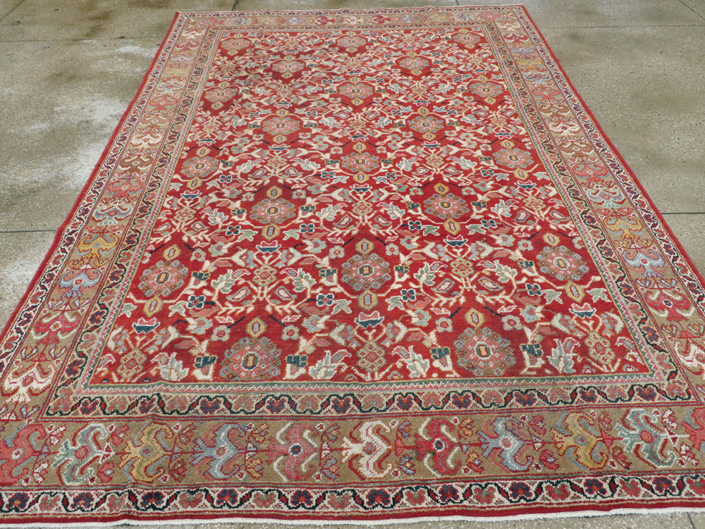 Vintage Persian Mahal Accent Carpet, No.18178 - Gss