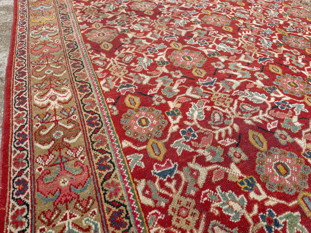 Vintage Persian Mahal Accent Carpet, No.18178 - Gss
