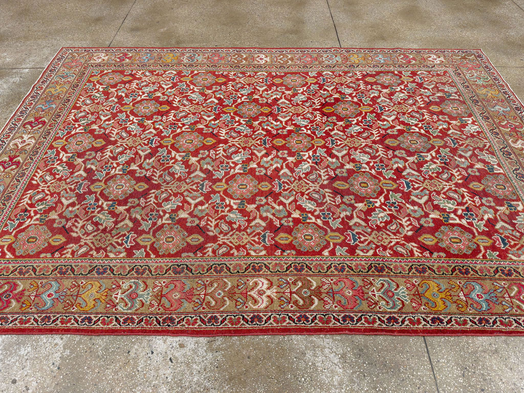 Vintage Persian Mahal Accent Carpet, No.18178 - Gss