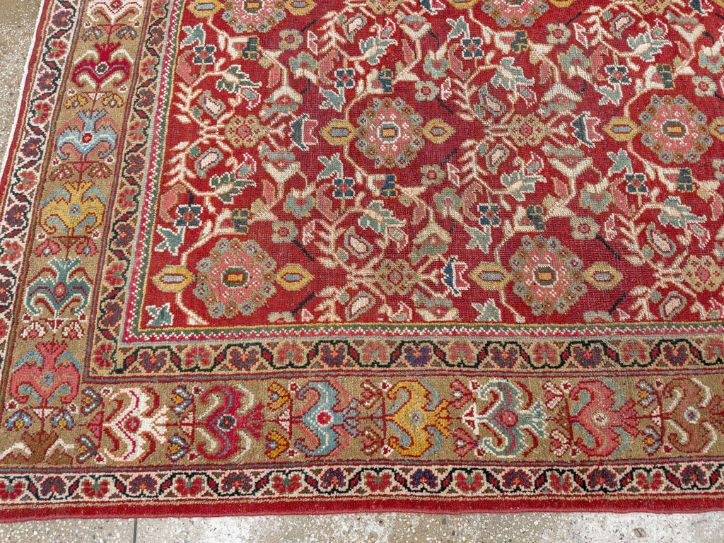 Vintage Persian Mahal Accent Carpet, No.18178 - Gss