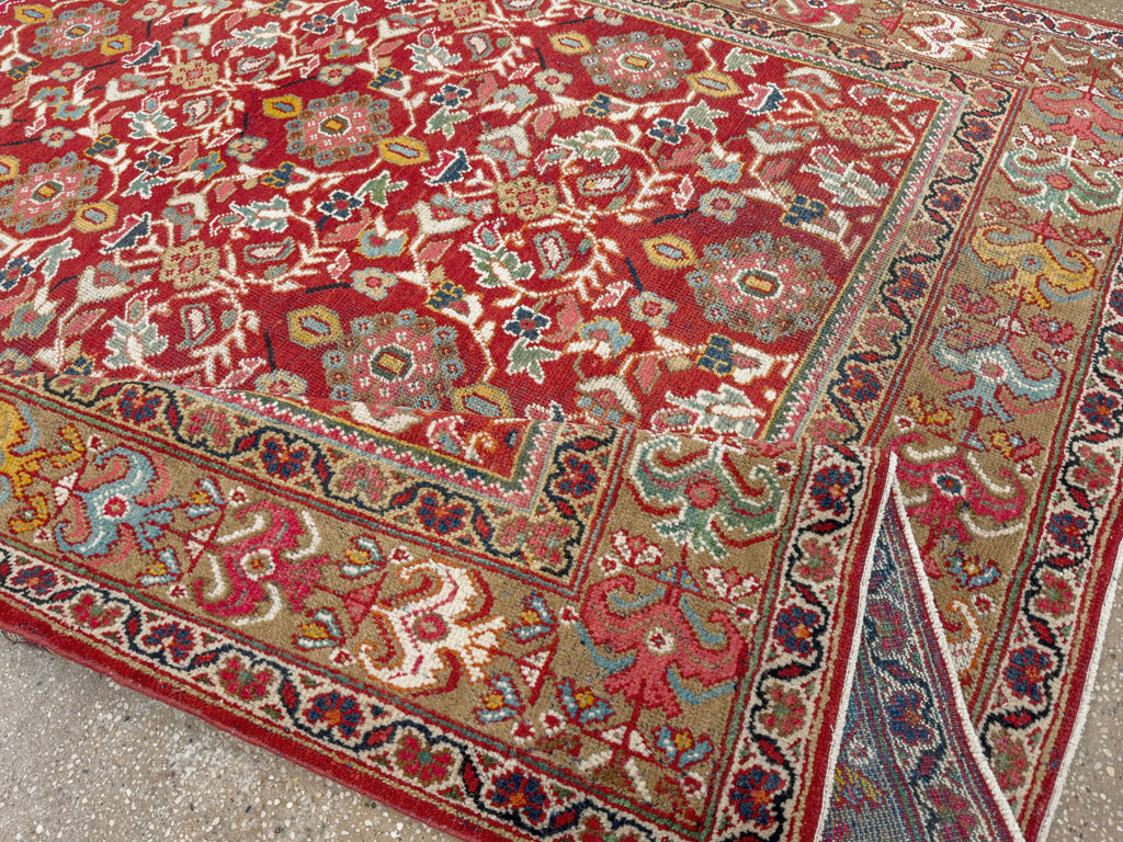 Vintage Persian Mahal Accent Carpet, No.18178 - Gss