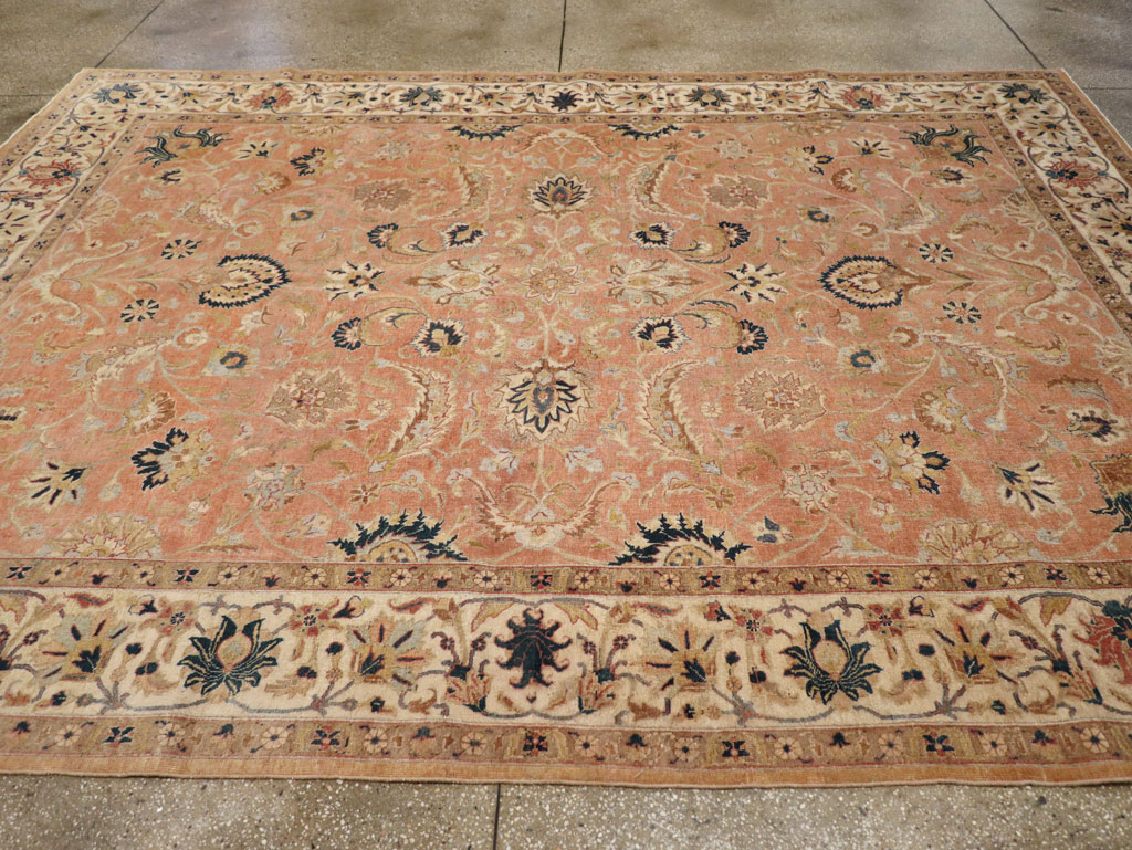 Vintage Persian Tabriz Small Room Size Carpet, No.18184 - Gss