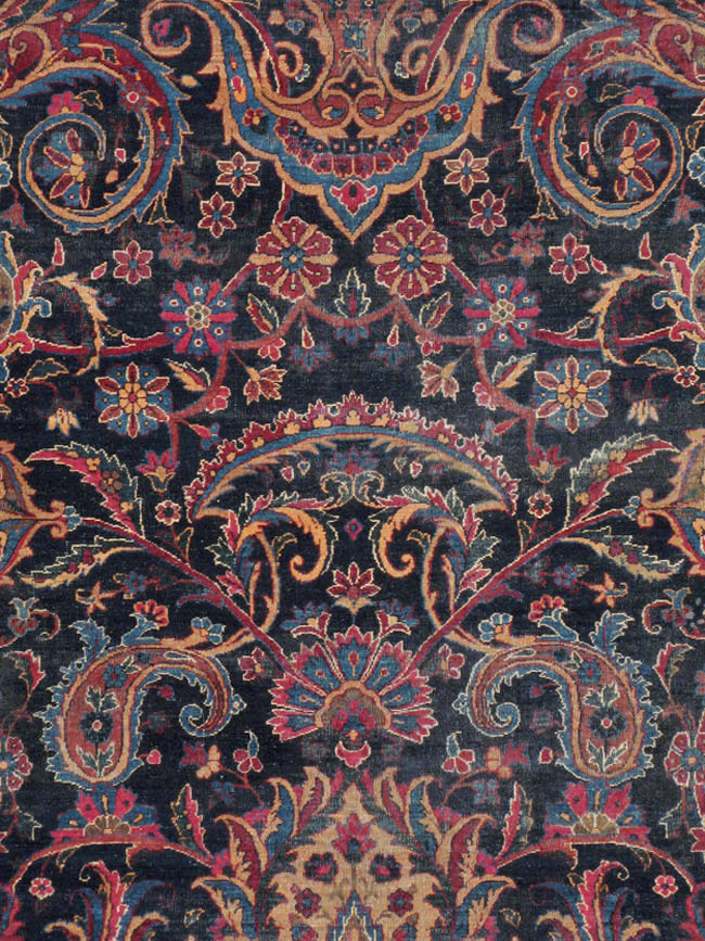 Antique Persian Lavar Kerman Carpet, No.18202 - Gss