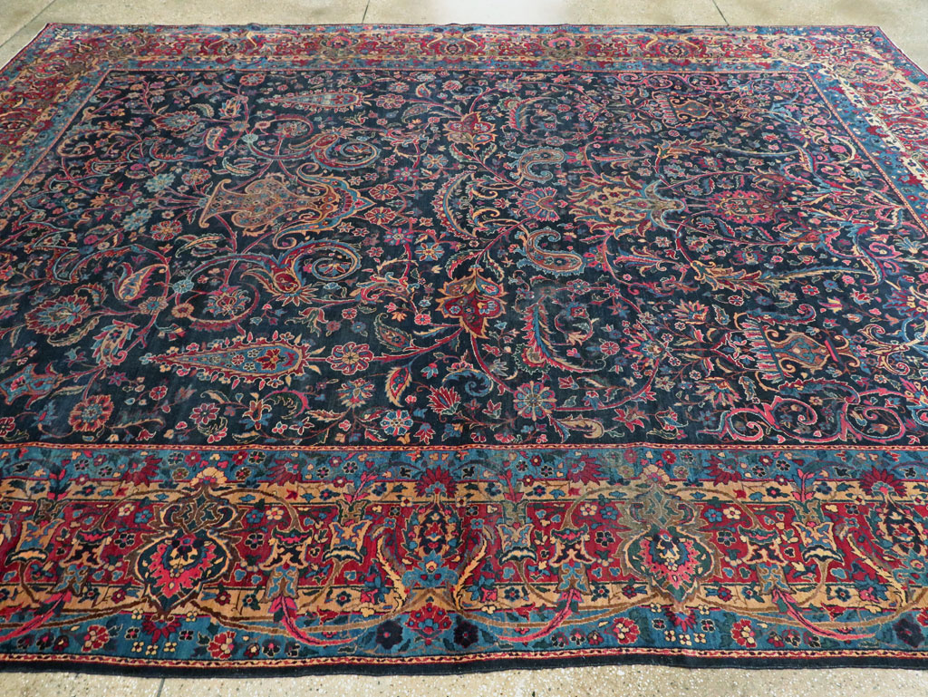 Antique Persian Lavar Kerman Carpet, No.18202 - Gss