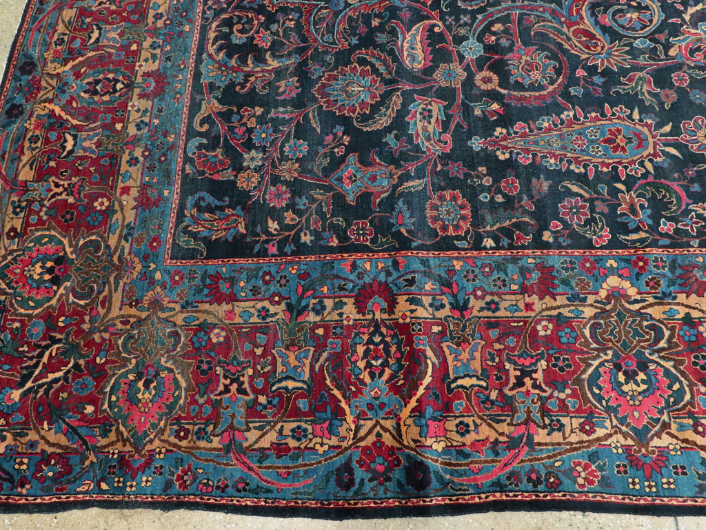 Antique Persian Lavar Kerman Carpet, No.18202 - Gss