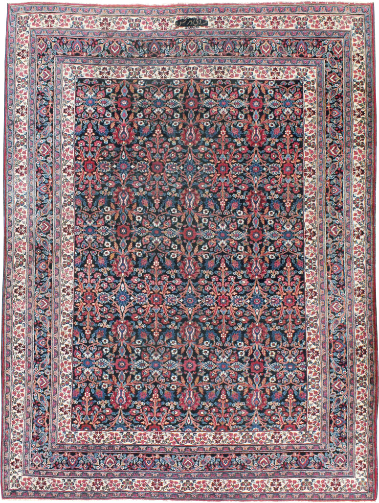 Vintage Persian Mashad Carpet, No.18203 - Gss