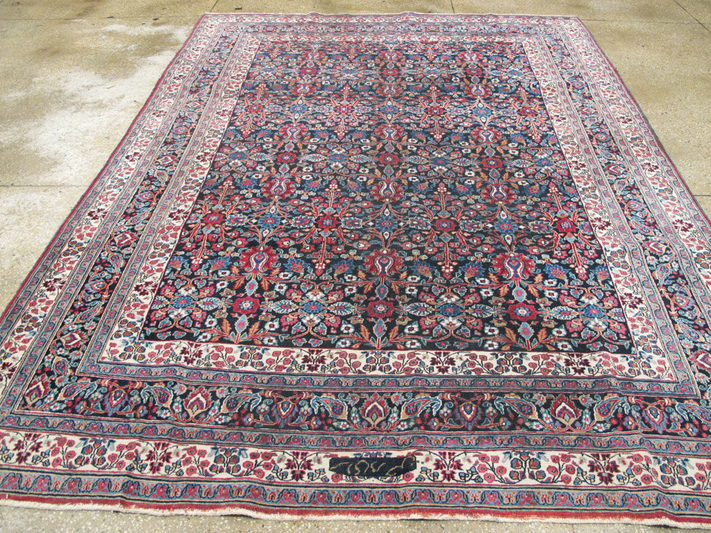 Vintage Persian Mashad Carpet, No.18203 - Gss
