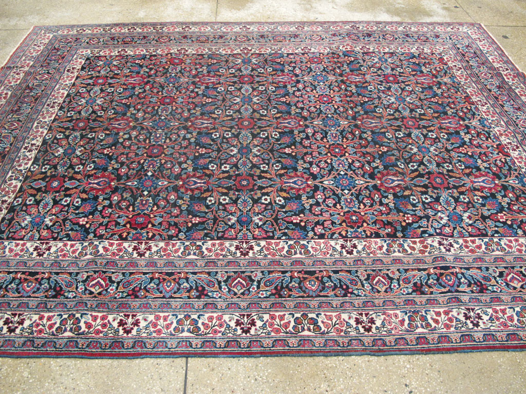 Vintage Persian Mashad Carpet, No.18203 - Gss