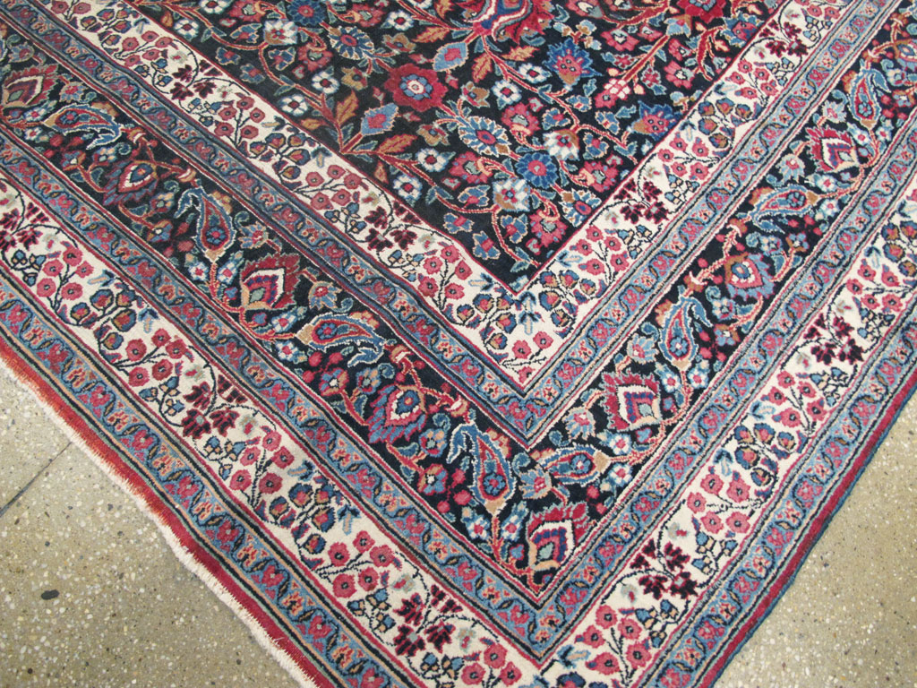 Vintage Persian Mashad Carpet, No.18203 - Gss